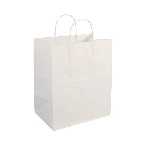 [FOR-219155] FOR-219155 White Handle Bistro Bag, 10x5x13,  250/case